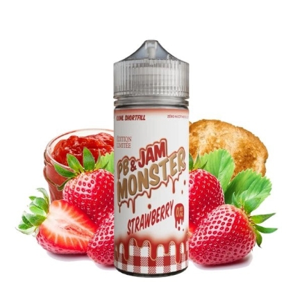 Elektromos cigi Monster Vape Strawberry PB & Jam 0mg 100ml