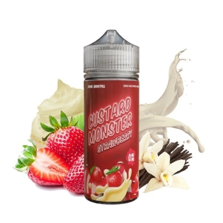 Elektromos cigi Monster Vape Strawberry Custard 0mg 100ml